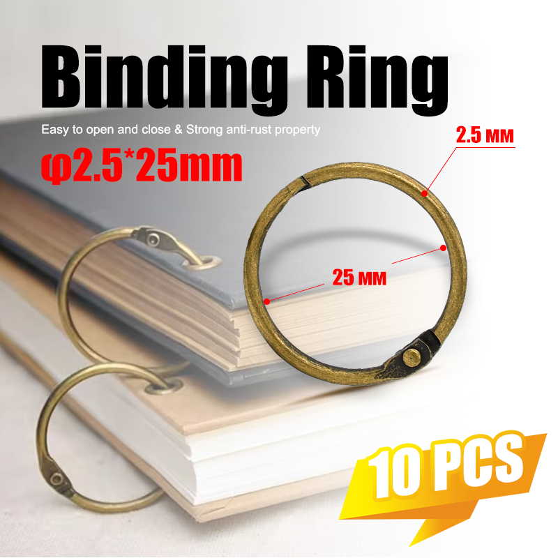 10 Buah Cincin Binder Kuningan - Vintage Collectible Books ulasan dan harga